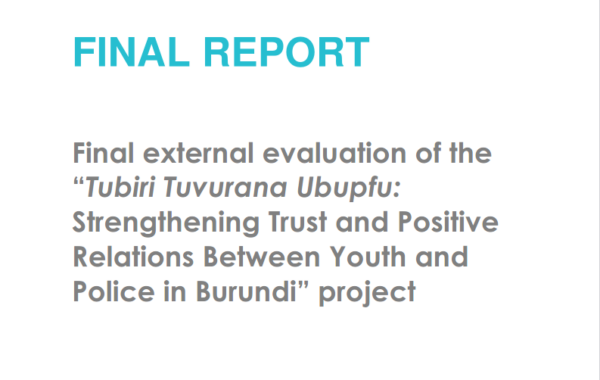 Strengthening Trust and Positive Relations Between Youth and Police in Burundi” project